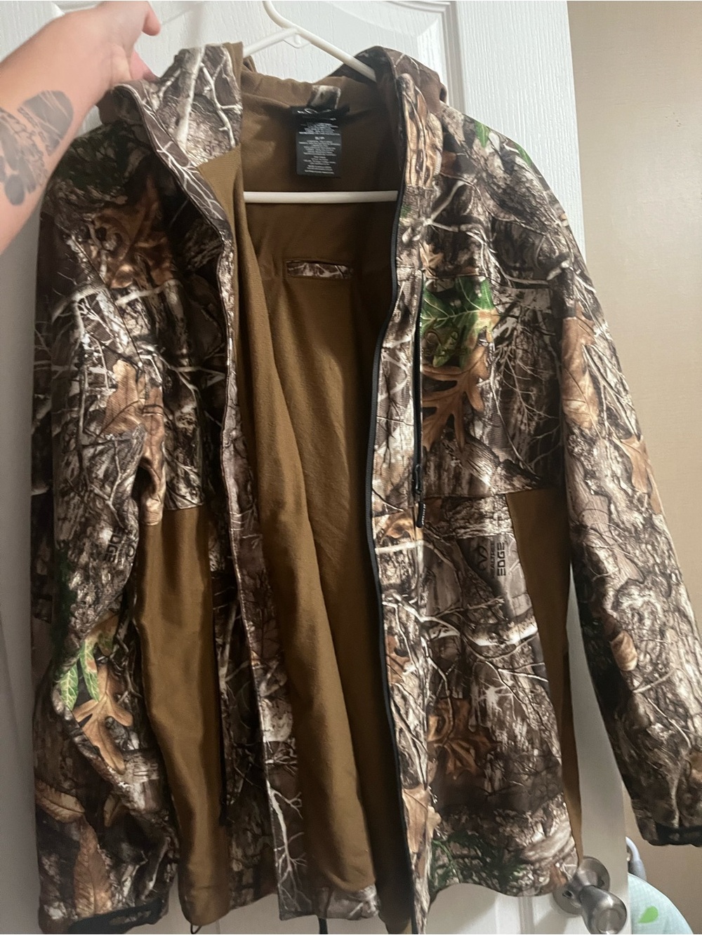 Men's Waterproof Insulated Camo Jacket - Brown/Green